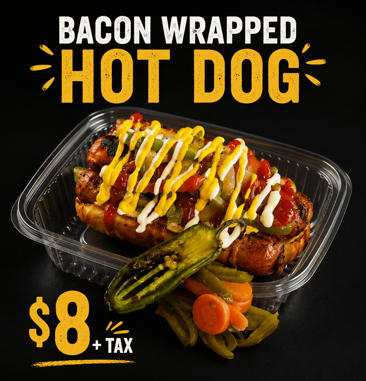 Bacon Wrapped Hot Dog