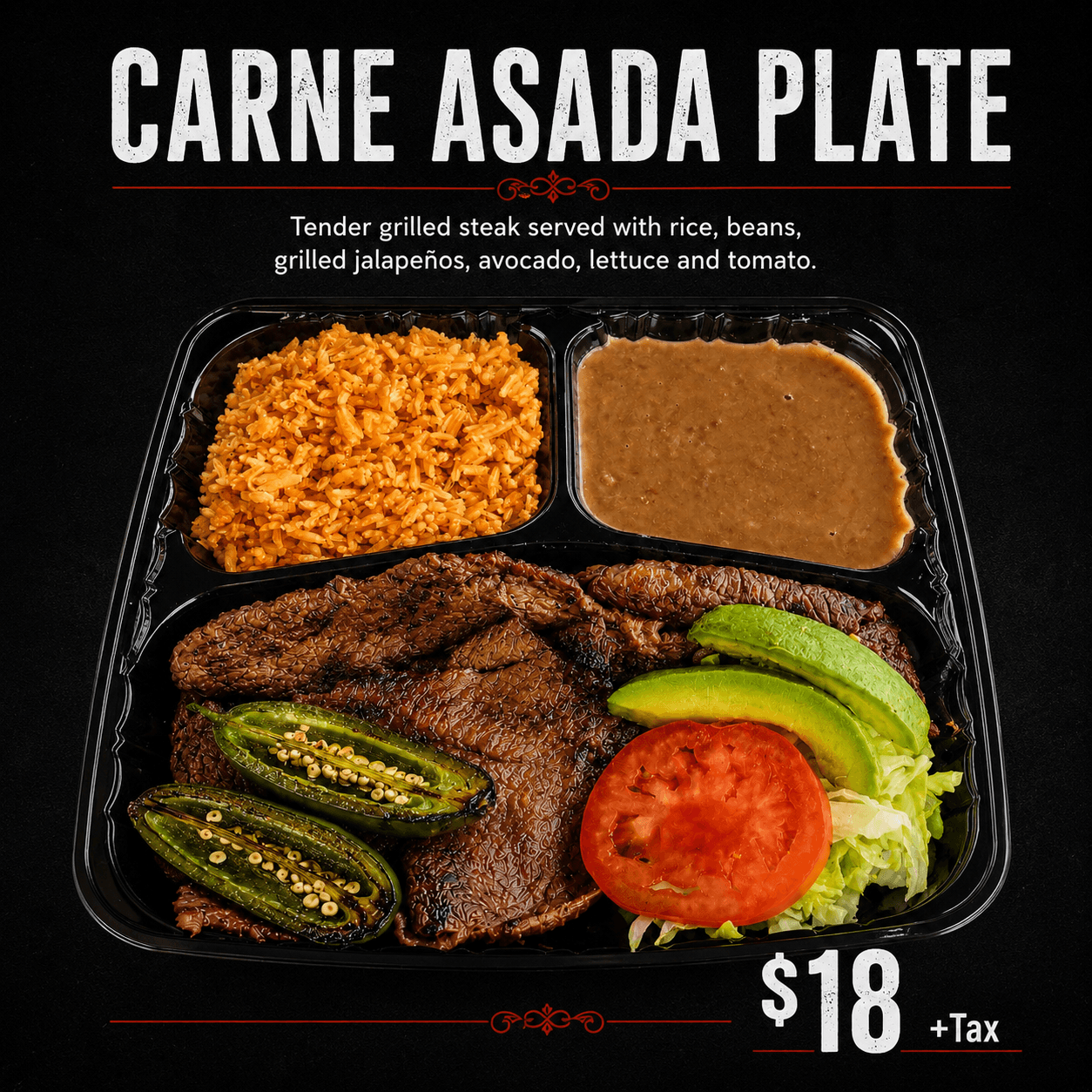 Carne asada plate