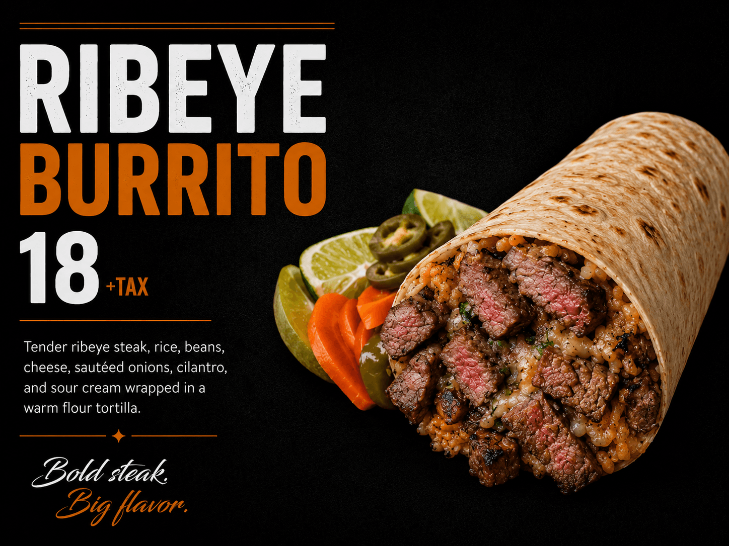 Ribeye burrito