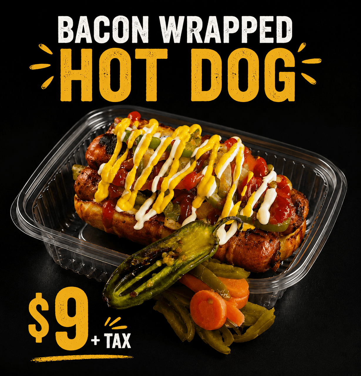 Bacon Wrapped Hot Dog